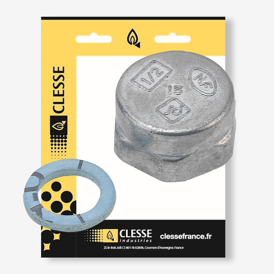 Bouchon zamac avec joint JPG sans attache – brochable