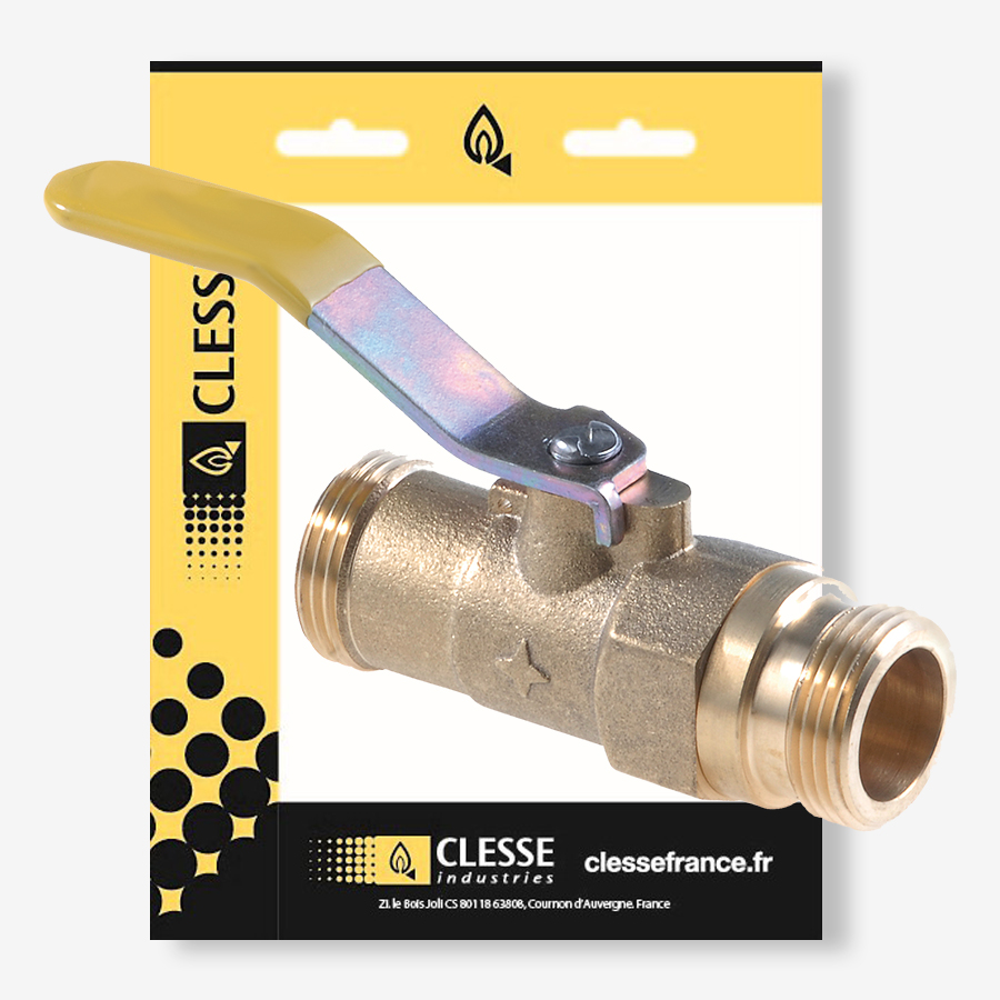 Robinet 1/4 de tour tournant sphérique type C – calibre 15 – brochable