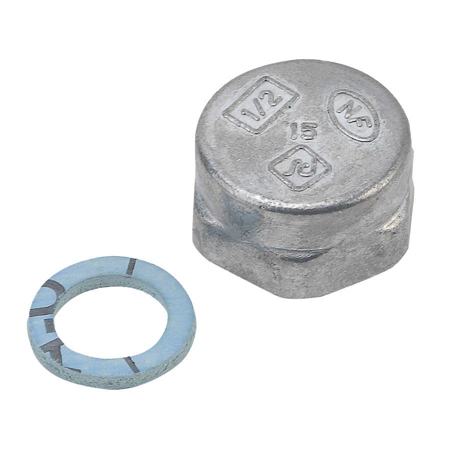 Bouchon zamac avec joint JPG sans attache, FEM. G1/2”