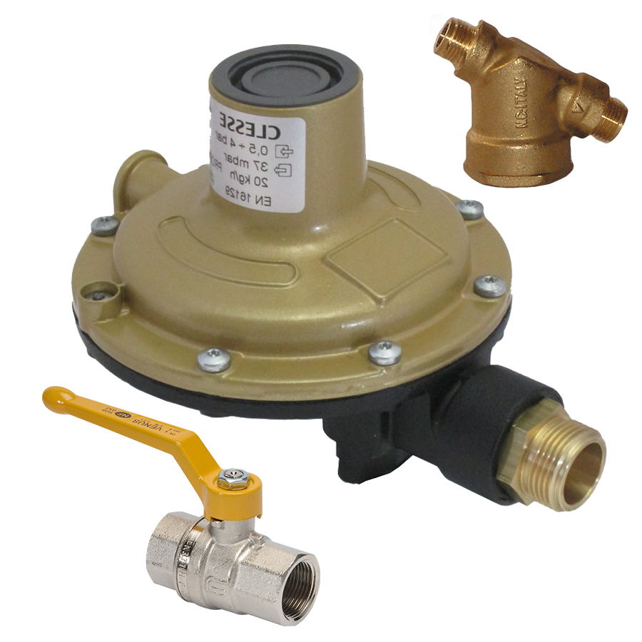 Kit Radiant : détendeur 001075AA + vanne 6250040 + filtre 004405AC