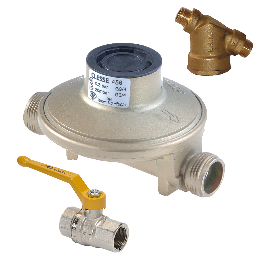 Kit Radiant : détendeur 000892AA + vanne 6250060 + filtre 004405AE