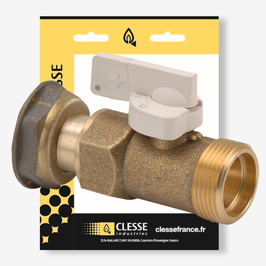 Robinet de compteur 1/4 de tour type D CAL20 – brochable