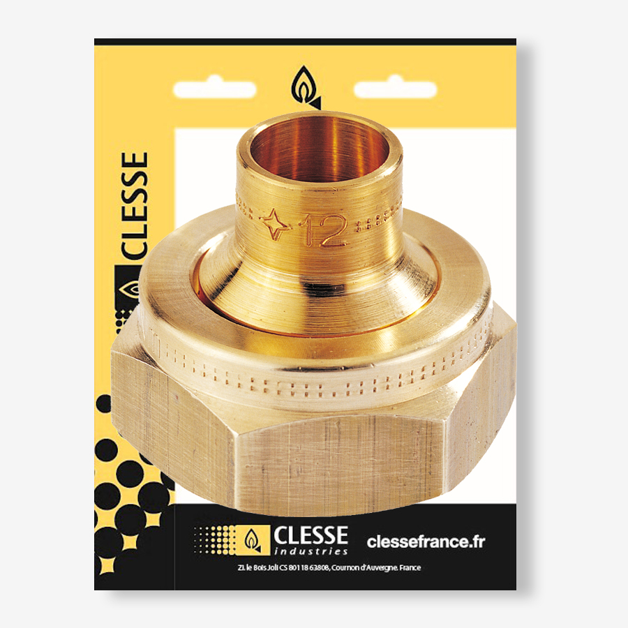 Raccord droit JSC à braser sur cuivre CAL15 sortie Ø18 – brochable