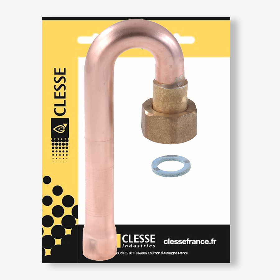 Raccord coudé 180° JPG pour ROAI Ø14 – brochable