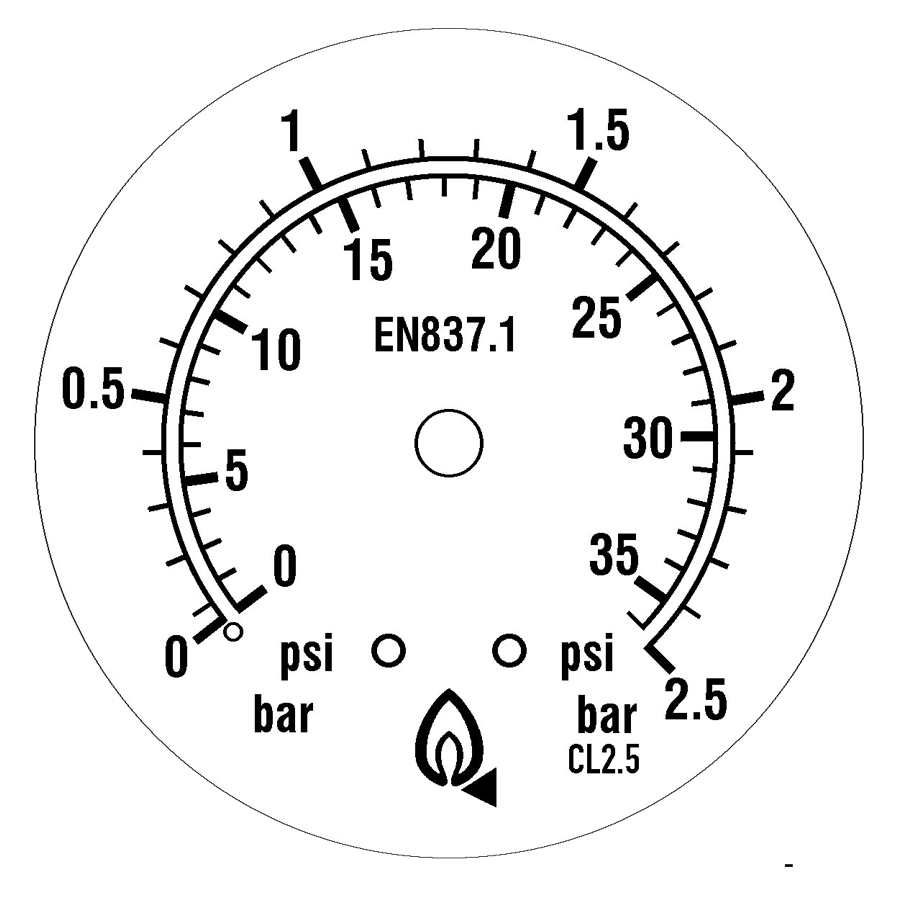 Manomètre – M10x1,0 – 0 à 1 bar