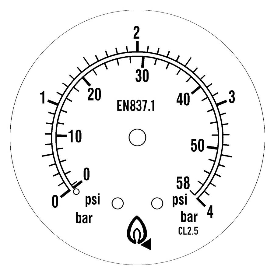 Manomètre – G1/4’’-R1/4’’ – 0 à 25 bar