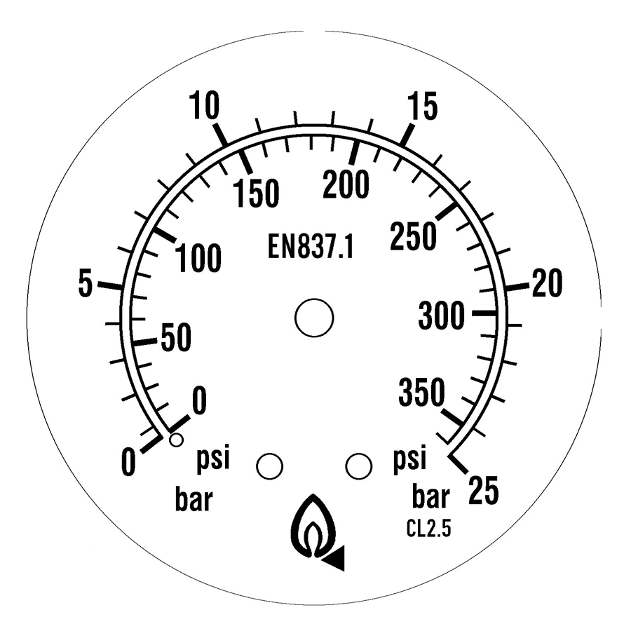 Manomètre – R1/4’’ glycérine – 0 à 10 bar