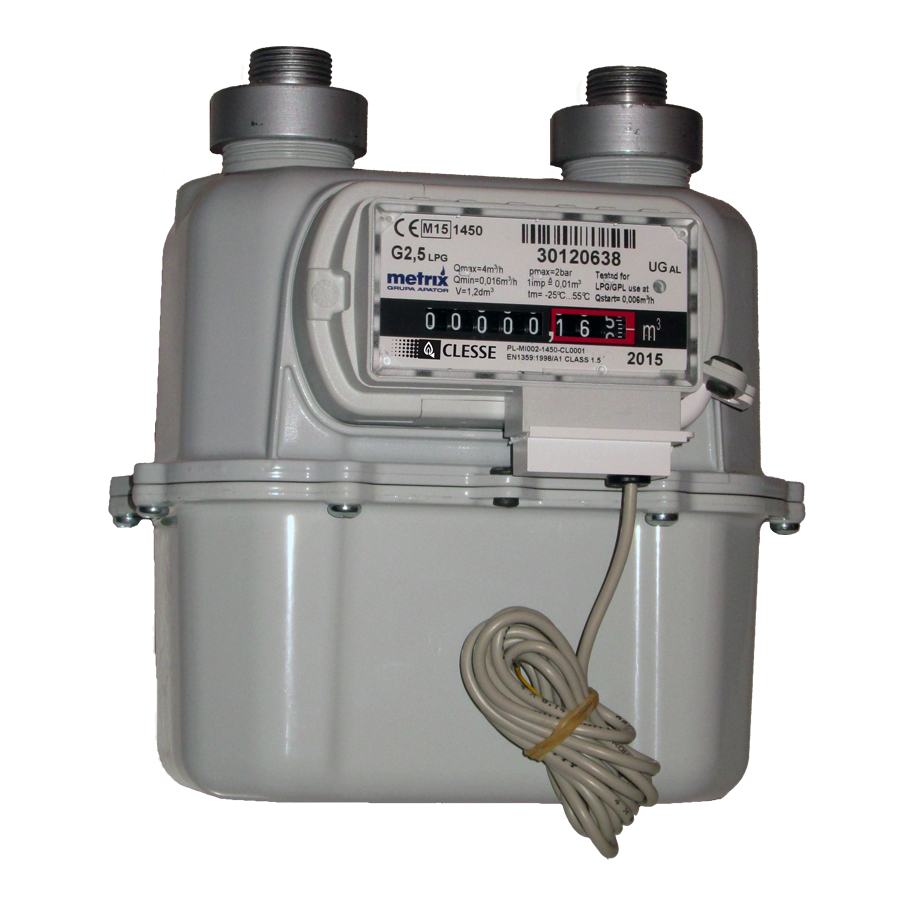 Compteur à membrane G2,5HP débit max 4m3/h