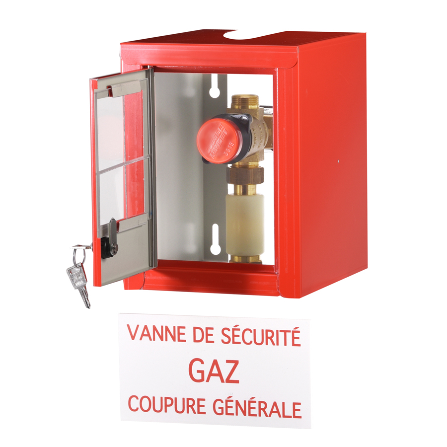 Kit coffret sous verre dormant P6010 équipé robinet coup de poing